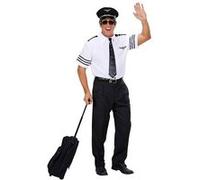 Widmann - Déguisement Pilote Homme - chemise, cravate et casquette - XL - Différentes couleurs