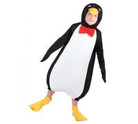 DEGUISE TOI - Déguisement pingouin humoristique enfant - Combinaison - Cagoule - 2 Sur-chaussures - S 4-6 ans (110-120 cm) - Multicolore - Déguisements enfants - 93,5% polyester, 6,5% élastane -