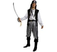 Déguisement pirate à rayures - Funidelia- 117052- Collection Blanc et Noir homme Corsair, Boucanier - Multicolore- carnaval et Noel M