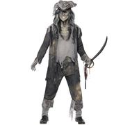 Déguisement pirate bateau fantôme - SMIFFY'S - Enfant - Gris - Manteau, pantalon, chapeau XL