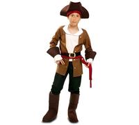 Déguisement - Pirate Boucanier - Costume Complet - Polyester - Garçon 3-14 ans 10-12 ans