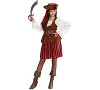 déguisement pirate brigand aventurière femme - s - marron - widmann 044241 Marron