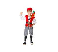 déguisement pirate caraïbes enfant - 3/4 ans - rouge - 206106