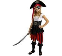 Déguisement pirate - Collection Mercenaire fille- Funidelia- 117070- Corsair, Boucanier - Multicolore- Halloween, Carnaval et Noel 5-6 ans