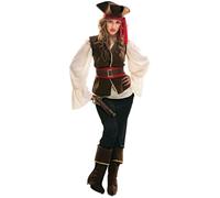 Déguisement - Pirate Corsaire Femme - Noir - XL - Polyester XL