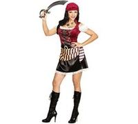 déguisement pirate des mers chic femme - l - rouge - widmann 05543 Rouge