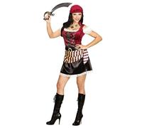 déguisement pirate des mers chic femme - s - rouge - widmann 05541 Rouge
