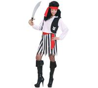 Widmann Pirate (Shirt With Vest, Skirt, Belt, Headband) (S) Different Colors