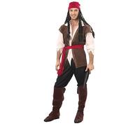 Déguisement pirate des tempêtes XL/XXL - MARQUE - Homme - Polyester - Marron - Noir, blanc, rouge