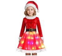 Deguisement Pirate Enfant, Robe De SoiréE ÉLéGante pour Fille IlluminéE avec Boutons - IdéAle pour Les ÉVéNements Festifs Et CostuméS