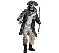 Déguisement Pirate Fantôme Halloween Homme - Taille: M / L Argenté