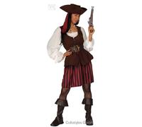 Déguisement Pirate Femme Small Marron