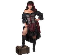 Déguisement Pirate Noir Grande Taille Femme - Taille: Xxxl Noir