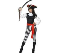 Déguisement Pirate Rayée Femme Medium Multicolore