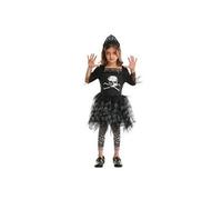 déguisement pirate tête de mort fille - 10/12 ans - noir - ptitclown 22009