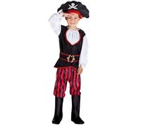 DÉGUISEMENT PIRATE TOM GARÇON 10/12 ANS Noir / Rouge, Bordeaux 10-12 ans