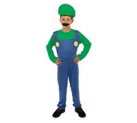 Déguisement Plombier Enfant - PTIT CLOWN - Costume Anniversaire, Carnaval, Halloween, Cosplay, Fête costumée, Spectacle - Bleu, 10-12 ans