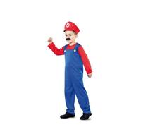 Déguisement plombier Mario 4/6 ans garçon - Licence Mario - Intérieur - Rouge
