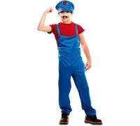 Déguisement - Plombier Mario - Noir - Licence Mario - Garçon 10 ans 10 ans