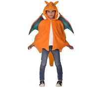 Déguisement Pokémon Dracaufeu - Orange - Enfant - Peluche - Ailes - Carnaval 3-7 ans