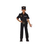 Déguisement - Police Locale - Enfant - Combinaison Noire - À partir de 3 ans 5-6 ans