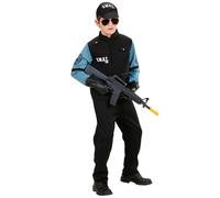 Déguisement Police Swat Noir Et Bleu Garçon 5 À 7 Ans Noir