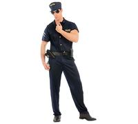 Déguisement Policier - FIESTAS GUIRCA - Bleu - Adulte - Carnaval - Soirées Déguisées M