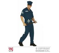 Déguisement Policier Homme - WIDMANN - Taille L - Bleu - 100% polyester
