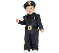 Déguisement Policier Marine Bébé 1 À 2 Ans (92-93 Cm) Noir