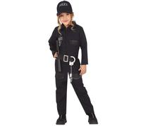 FIESTAS GUIRCA | Costume de Policier Enfant (7-9 ans) - Combinaison, Ceinture et Casquette - Costumes d'Agent de Police pour Halloween, Carnaval et Fêtes Déguisées - Idéal pour Garçons et Filles