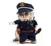 Déguisement Policier Police Forces de l’Ordre Carabiniers Chat L sécurité Uniforme Cosplay autorité Amusant Patrouille Halloween petwear Ordre Gardien