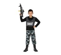 Déguisement Policier SWAT - ATOSA - Disfraz de Policía SWAT - Multicolor - Noir - À partir de 3 ans 5-6 ans