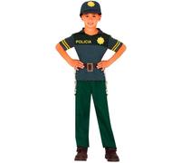 Déguisement - Policier Vert - Garçon - 10 à 12 ans - Polyester - Carnaval 10 ans