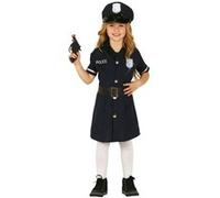 déguisement policière robe uniforme bleu fille - 3/4 ans - bleu - guirca 88453 Bleu G