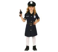 DÉGUISEMENT POLICIÈRE ROBE UNIFORME BLEU FILLE 5-6 ans