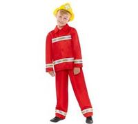 déguisement pompier combinaison rouge enfant - 10/12 ans - rouge - générique 9918367 Rouge