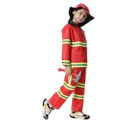 Deguisement Pompier Enfant Costume Pompier Halloween Enfant Police Costume | Ensemble de Costumes de Pompier Halloween pour Enfants Costume Policier pour la Fête Des Enfants Costumes Travailleurs