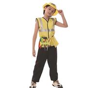 Deguisement Pompier Enfant Costume Pompier Halloween Enfant Police Costume | Ensemble de Costumes de Pompier Halloween pour Enfants Costume Policier pour la Fête Des Enfants Costumes Travailleurs