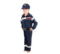 Déguisement Pompier Français Luxe Garçon Taille 10/12 Ans Bleu