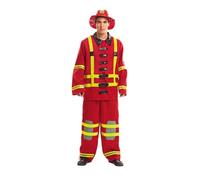 Mom Firefighter Man Costume Rouge XL
