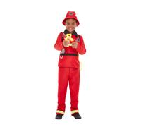 Déguisement Pompier Rouge Garçon - Taille: 7-9 Ans (130/143 Cm) Rouge