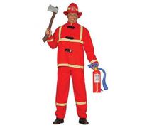 Déguisement Pompier Rouge Homme Rouge