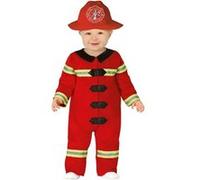 déguisement pompier uniforme bébé - 12/18 mois - rouge - guirca 87805 Rouge