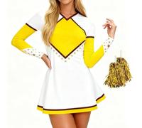 Deguisement Pompom Girl, Costume Cheerleader Femme Sans Manche pour Adulte, Rouge Bleu Noir Pom Pom Girl Halloween,déguisement cheerleader femme pour Cosplay Carnaval 2026