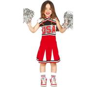 Déguisement Pompom Girl USA enfant - FIESTAS GUIRCA, S.L. - Multicolore - Pour carnaval et soirées à thème 3 ans