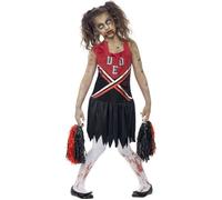 Déguisement Pompom Girl Zombie - Smiffy's - Halloween Enfants - Rouge & noir - Fille L