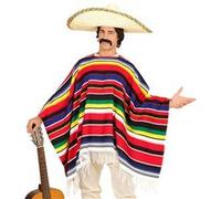Widmann Déguisement Poncho mexicain Authentique Adulte L Multicolore