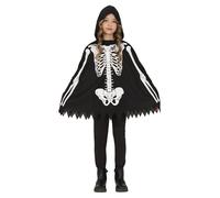 Déguisement Poncho Squelette Humain Enfant Noir