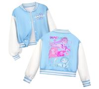 Deguisement Pop Demon Hunter Enfant Jogging Ensemble Vetement Mode Casual Manches Longues À Capuchon Sorcière Groupe Veste Imprimée Bleu Clair