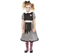 déguisement poupée cassée fille - 4/6 ans - noir - smiffys 63092s Noir